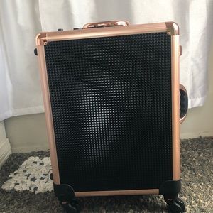 SLAYCASE XL VANITY TRAVEL CASE IN BLACK &ROSE GOLD